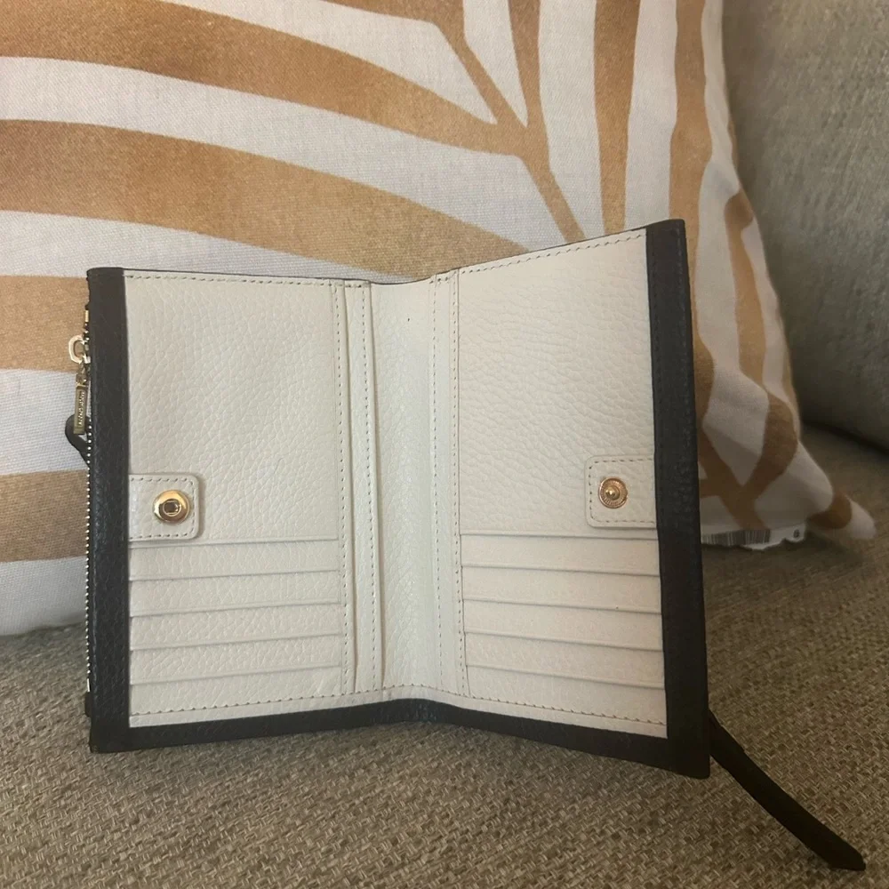 Radley London Sunny Dene Bifold Black‎ Leather Wallet with Gold Accents